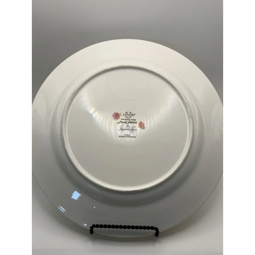 Lenox Floral Fusion Dinner Plates Stephanie Ryan Floral Design 11.5